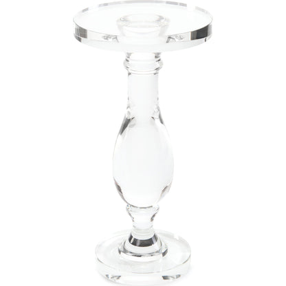 Crystal Baluster Martini Side Table by John-Richard in natural and crystal. Made from crystal in a transitional style.