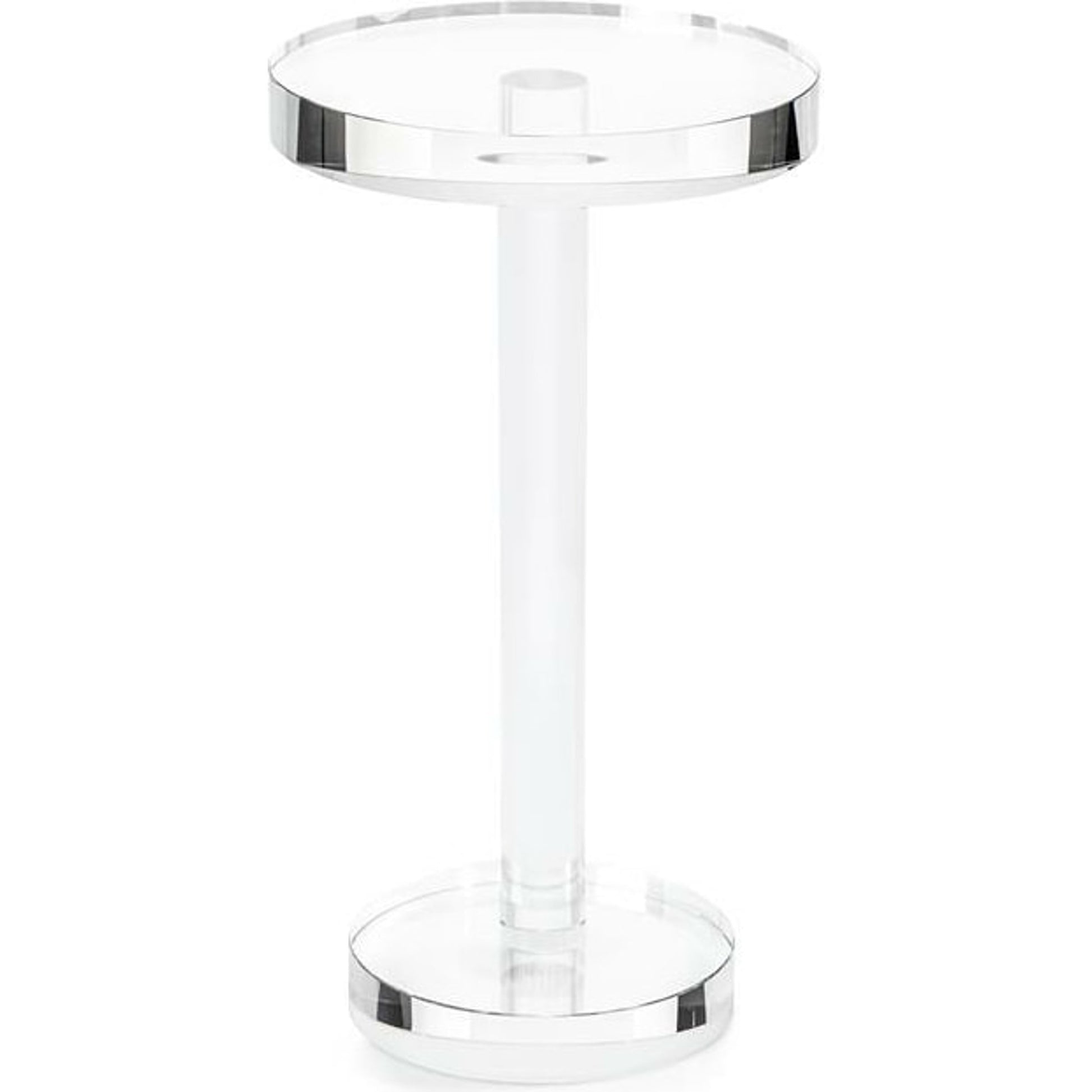 Round Crystal Martini Table by John-Richard in natural. Made from crystal in a modern style.