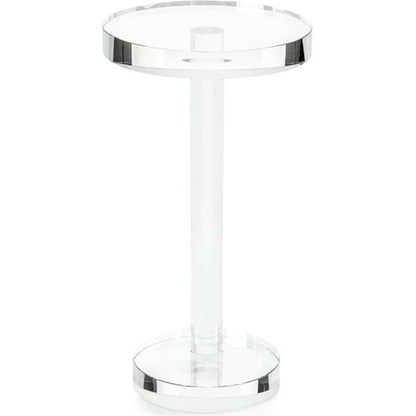 Round Crystal Martini Table by John-Richard in natural. Made from crystal in a modern style.