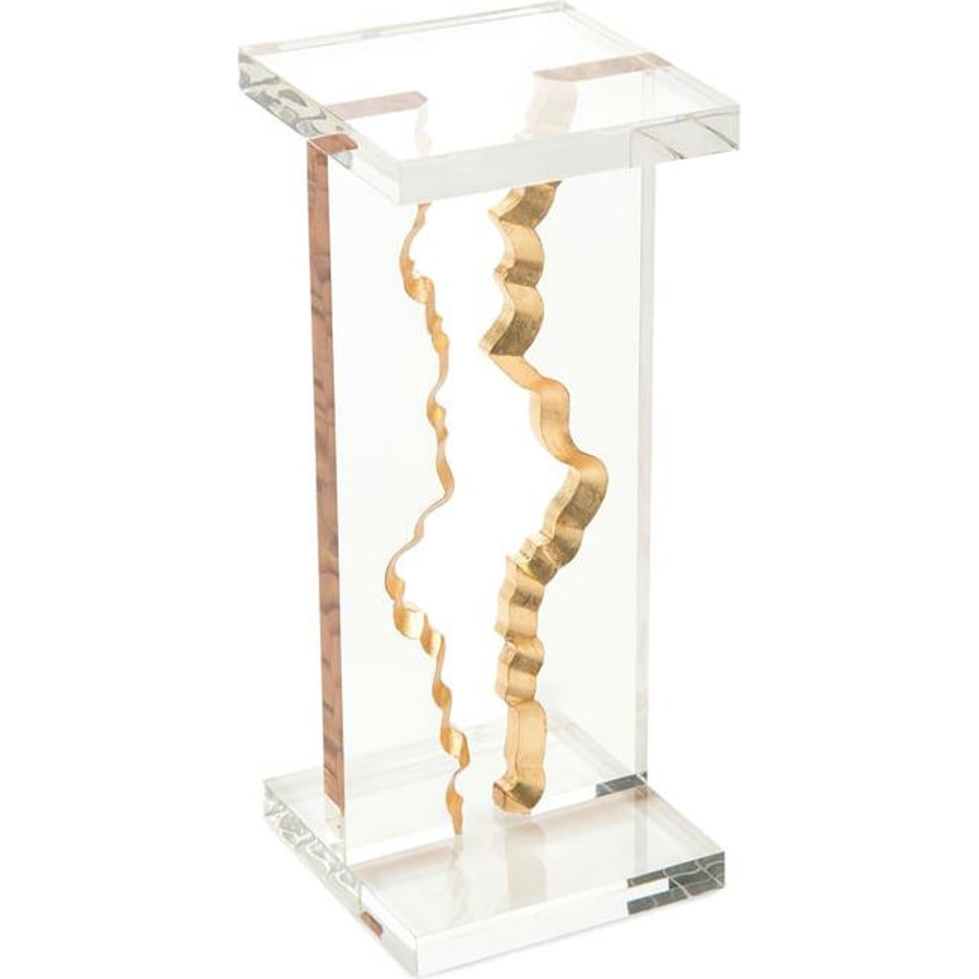 Landscape Martini Table by John-Richard in gold. Made from acrylic in a modern style.
