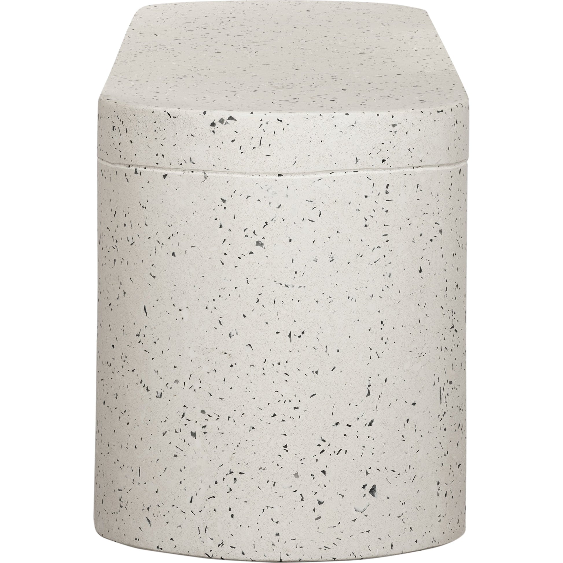 Lyon Outdoor Bench by Moe's Home Collection in terrazzo- greystone. Made from cement, terrazzo in a modern style.