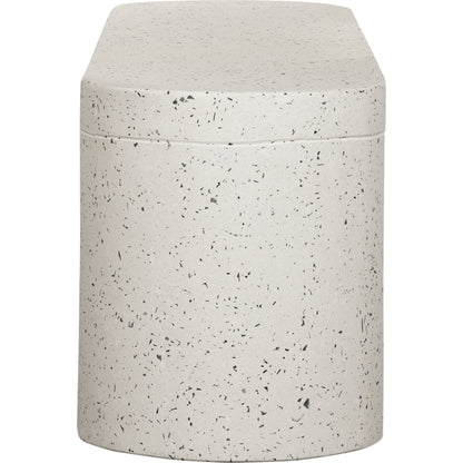 Lyon Outdoor Bench by Moe's Home Collection in terrazzo- greystone. Made from cement, terrazzo in a modern style.