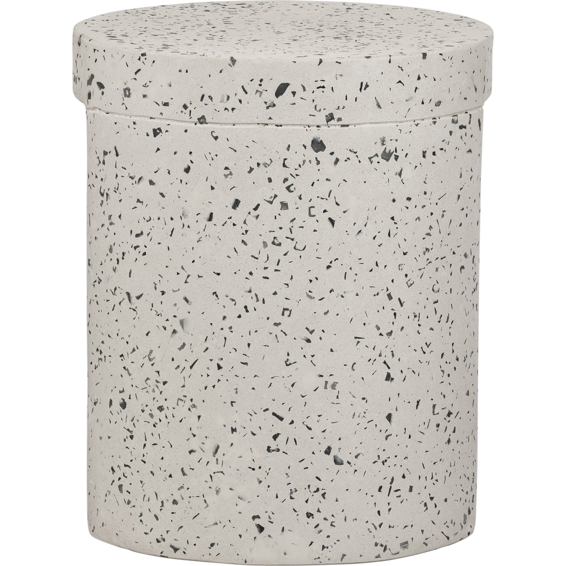 Lyon Outdoor Stool by Moe's Home Collection in greystone. Made from cement, terrazzo in a modern style.