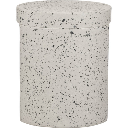 Lyon Outdoor Stool by Moe's Home Collection in greystone. Made from cement, terrazzo in a modern style.