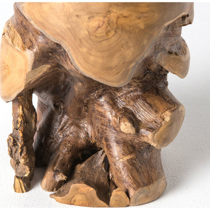 Teak Stool by Four Hands. Made from solid teak in a modern style.