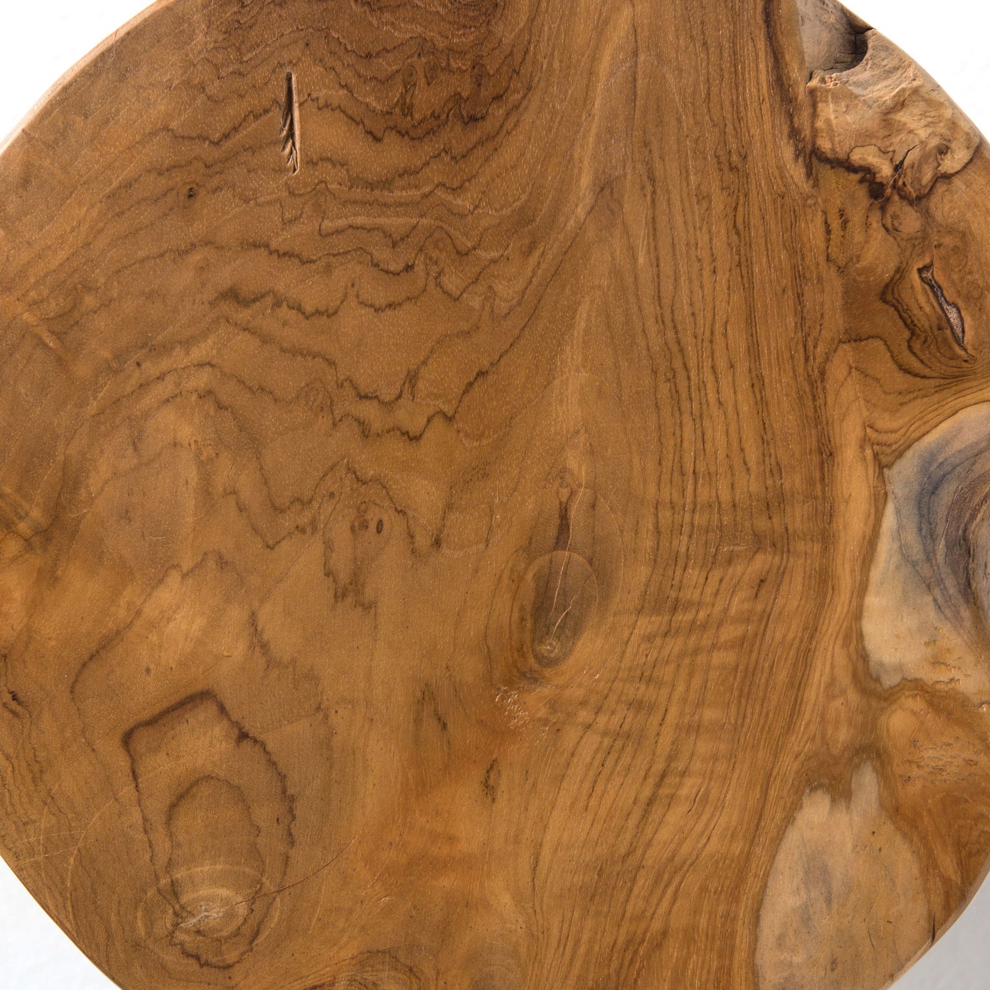 Teak Stool by Four Hands. Made from solid teak in a modern style.