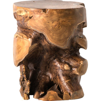 Teak Stool by Four Hands. Made from solid teak in a modern style.