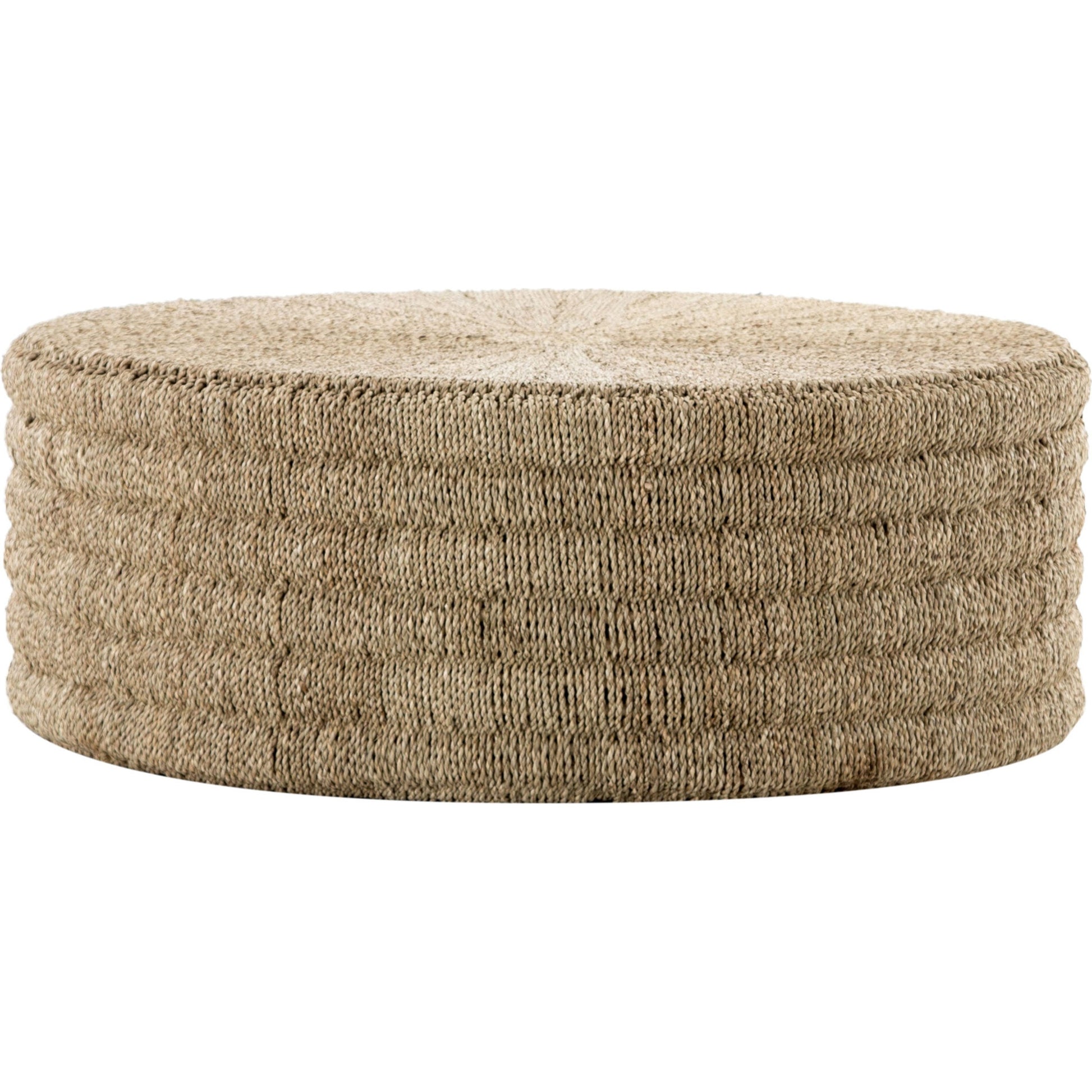 Pascal Coffee Table by Four Hands in light natural. Made from pandan rope, albasia plywood, rattan in a coastal style.