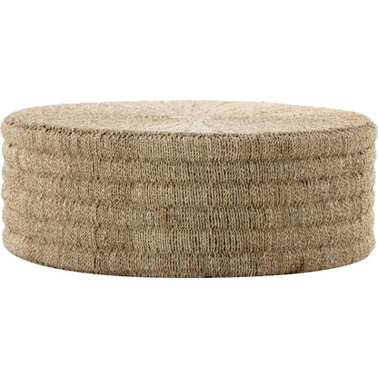 Pascal Coffee Table by Four Hands in light natural. Made from pandan rope, albasia plywood, rattan in a coastal style.