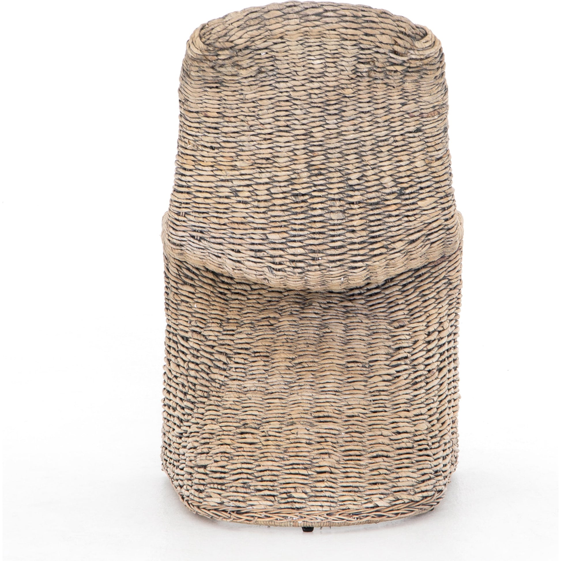 Portia Dining Chair by Four Hands in gray wash. Made from banana leaf, iron in a modern style.