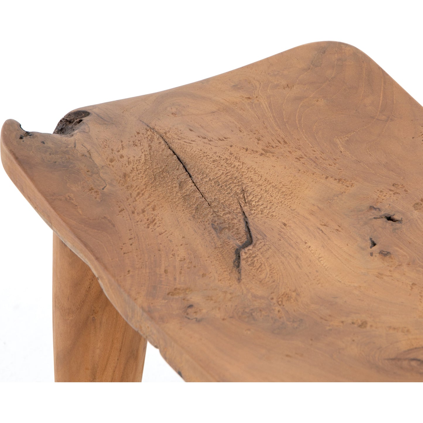 006 SR-810082 | Additional Silo | Zuri Stool by Four Hands in aged natural teak. Made from solid teak in a modern style.