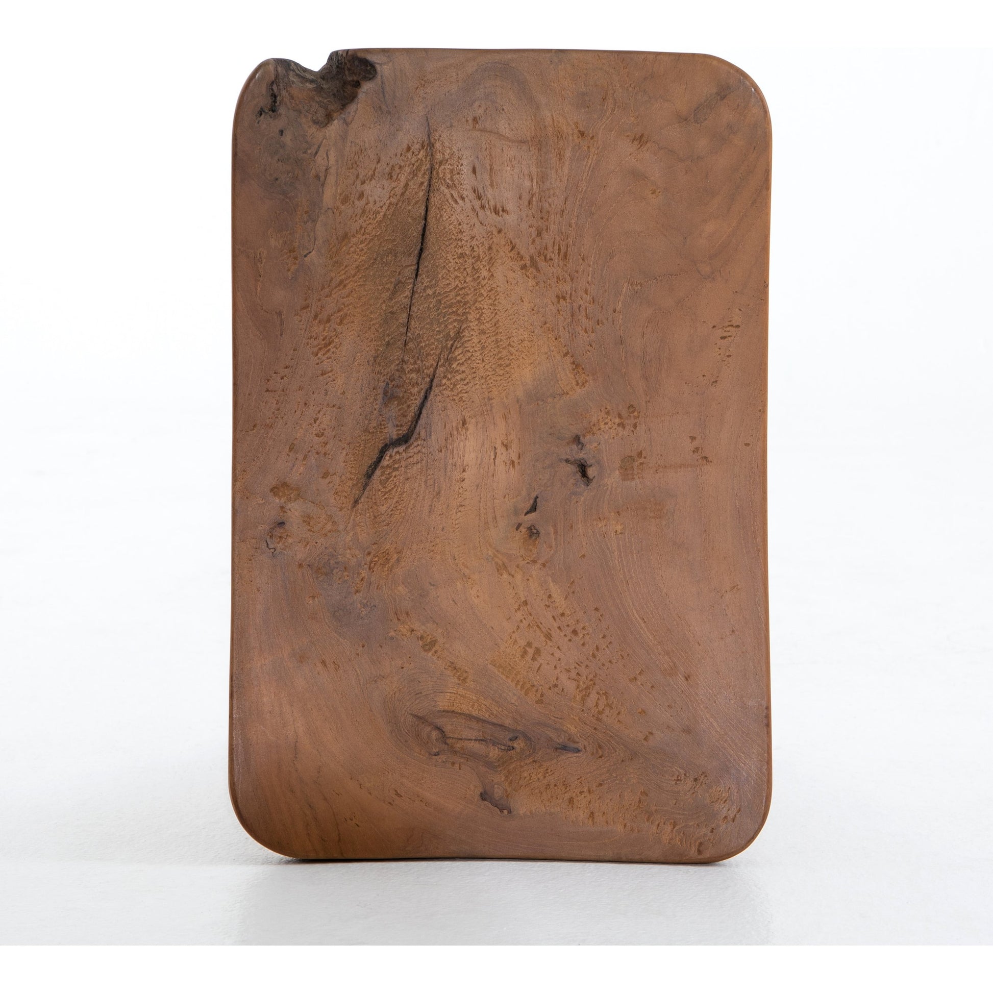 Zuri Stool by Four Hands in aged natural teak. Made from solid teak in a modern style.
