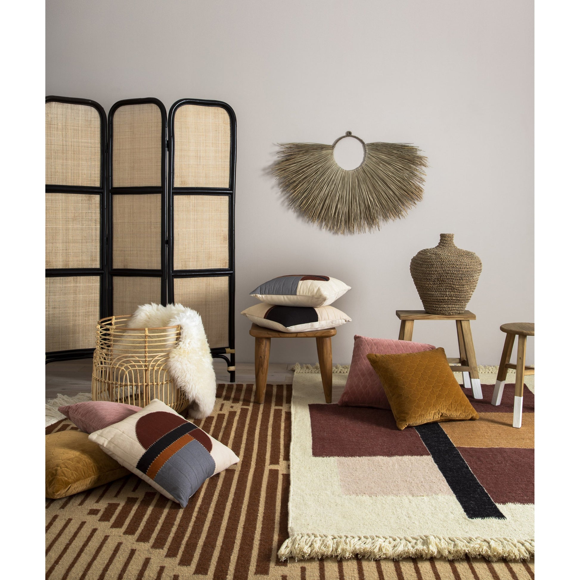 Zuri Stool by Four Hands in aged natural teak. Made from solid teak in a modern style.