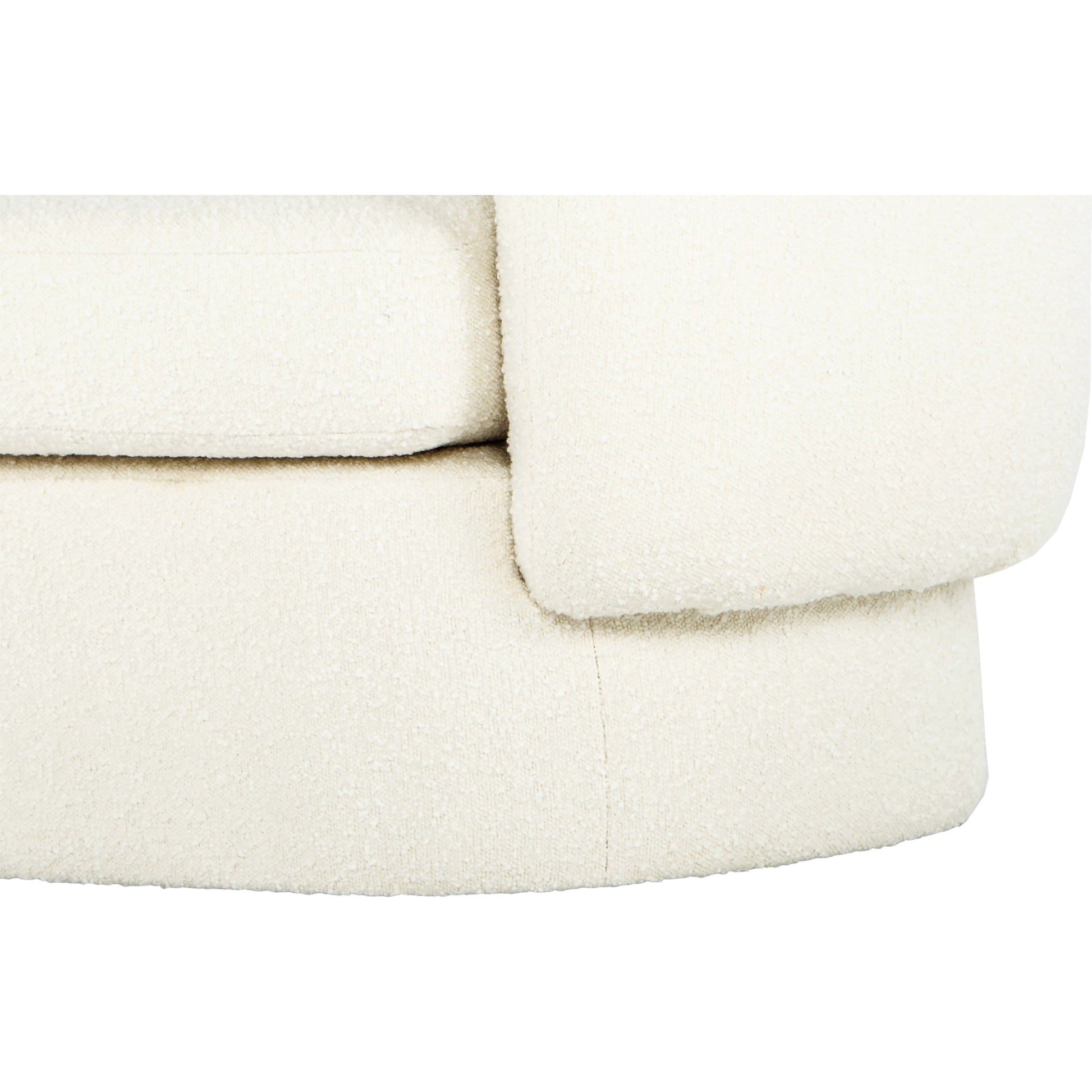 Koba Chair Maya by Moe's Home Collection in white. Made from upholstery: 95% polyester, 5% acrylic, pine, plywood frame, s-spring, webbing support, foam in a modern style.