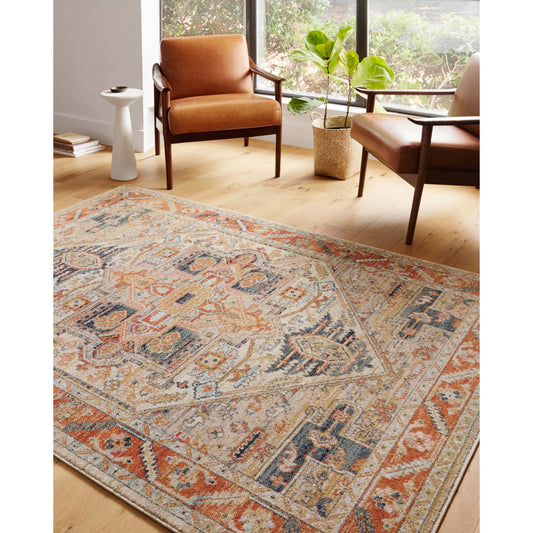 Jocelyn Kayla Rug by Loloi II in sand, multi. Made from 100% polypropylene in a eclectic & global style.