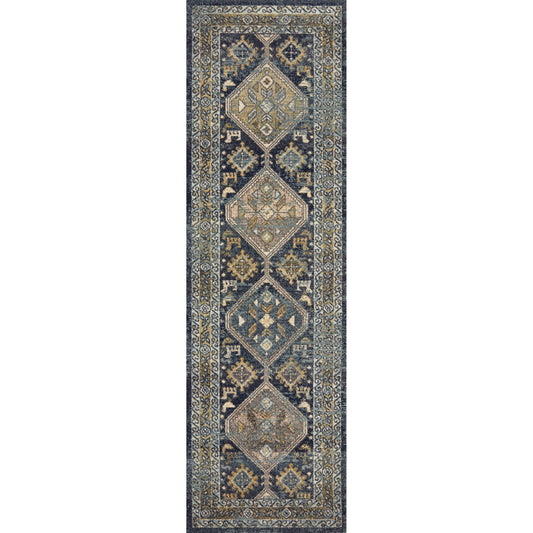 Jocelyn Mara Rug by Loloi in navy, blue. Made from 100% polypropylene in a transitional style.