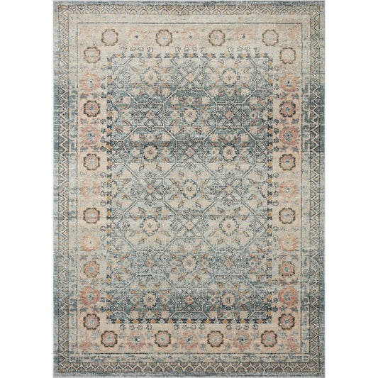 Jocelyn Nora Rug by Loloi II in sky, multi. Made from 100% polypropylene in a transitional style.