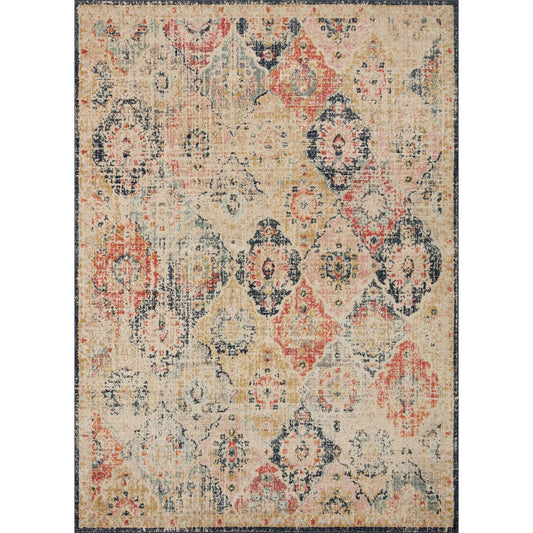 Jocelyn Eliza Rug by Loloi II in khaki, multi. Made from 100% polypropylene in a rustic style.
