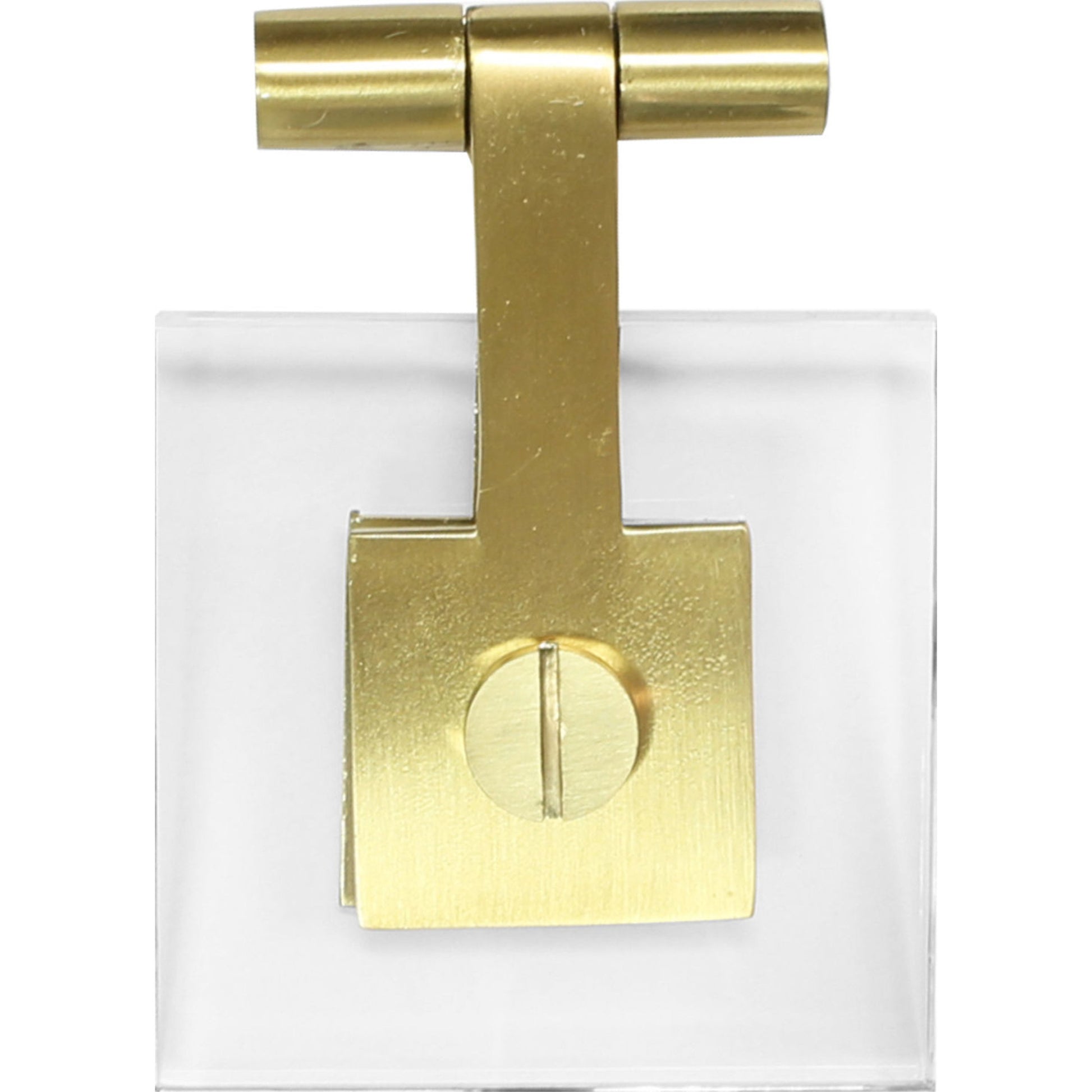Jonah Pull by Worlds Away in clear. Made from acrylic, metal in a modern style.