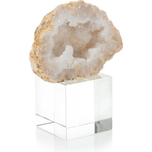 Split Geode by John-Richard in natural and natural, clear. Made from stone, lead free crystal in a eclectic & global style.