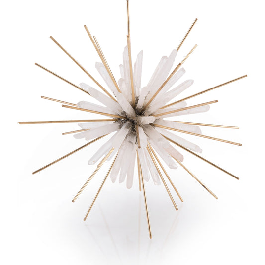 Quartz and Brass Starburst by John-Richard in brass and brass, white. Made from brass, quartz in a eclectic & global style.