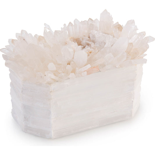 Crystals in Box by John-Richard in white and translucent, white. Made from mdf, quartz, selenite in a eclectic & global style.