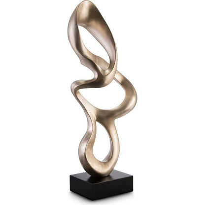 Ripple Sculpture by John-Richard in silver. Made from unique in a modern style.