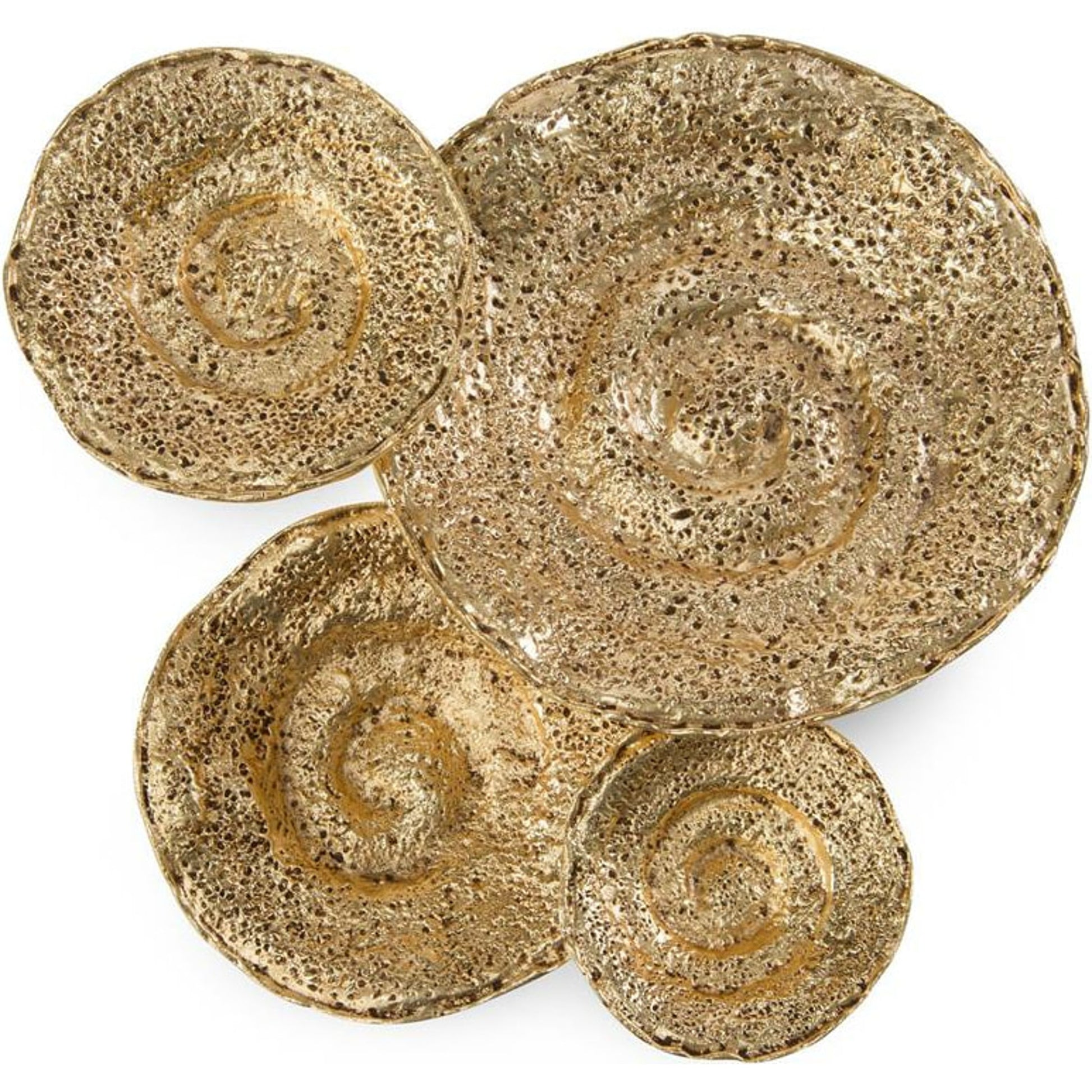 Escargot Wall Hangings by John-Richard in gold, silver. Made from nickel in a eclectic & global style.