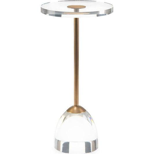 ﻿Brass and Acrylic Martini Side Table by John-Richard in brass. Made from acrylic, brass in a modern style.