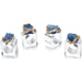 Geode Napkin Rings (set of four) by John-Richard. Made from crystal in a coastal style.
