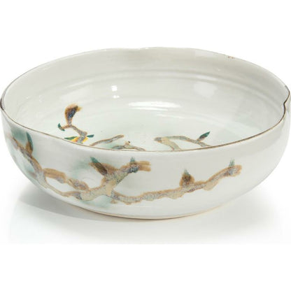 Twigs and Teal Bowl I by John-Richard in natural. Made from unique in a cottage & farmhouse style.