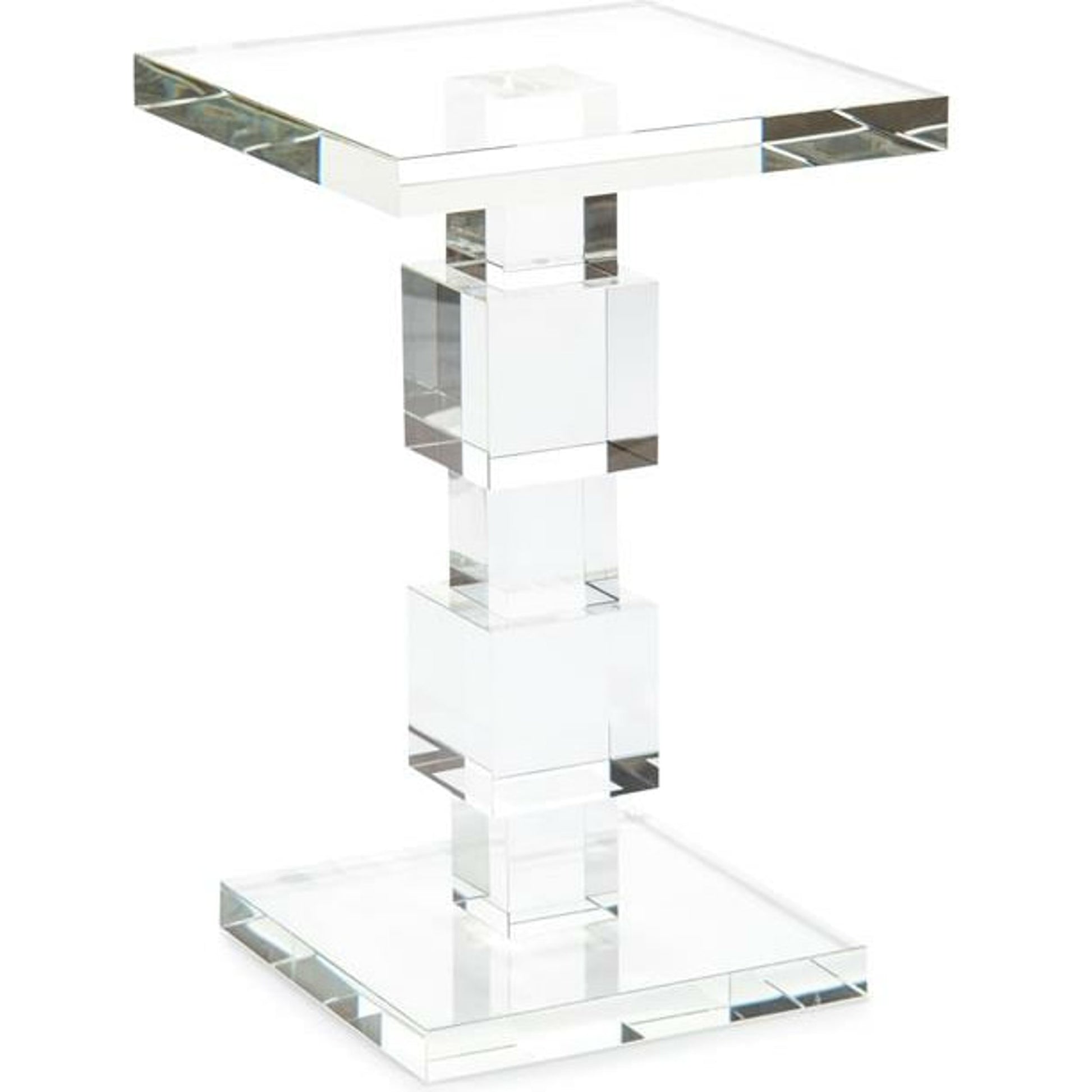 Cubic Crystal Martini Table by John-Richard in natural. Made from crystal in a modern style.