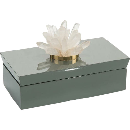 Grey Box with Quartz by John-Richard in gray. Made from unique in a eclectic & global style.