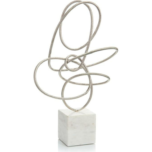 Silver Ribbon Dance II by John-Richard in nickel, silver. Made from nickel in a modern style.