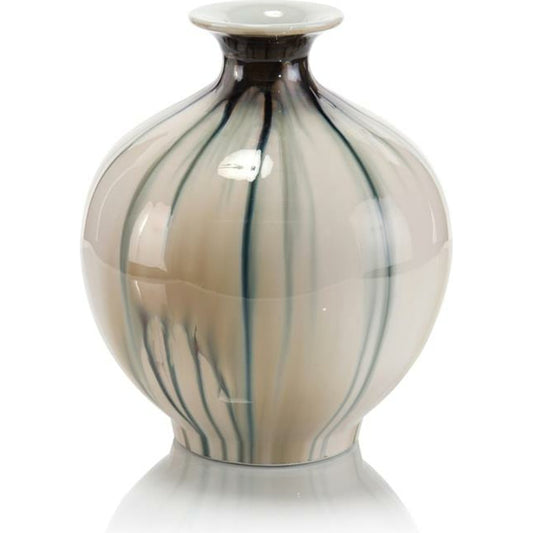 Hues of Blues Vase by John-Richard in blue, gray, white. Made from unique in a eclectic & global style.