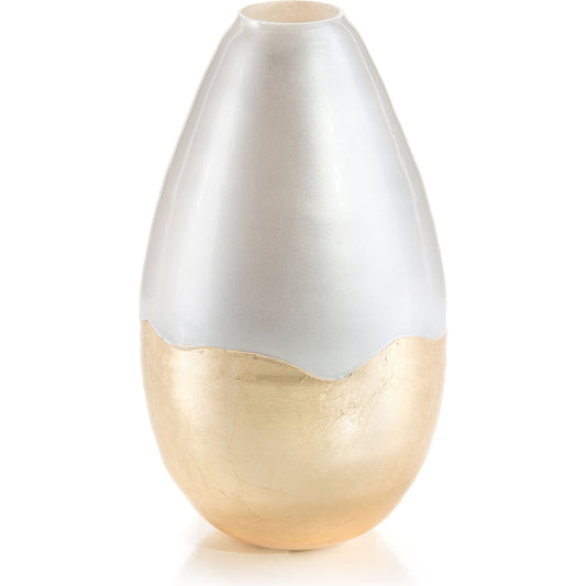 Golden Cloud Glass Vase by John-Richard in gold, silver and silver, gold. Made from glass in a eclectic & global style.
