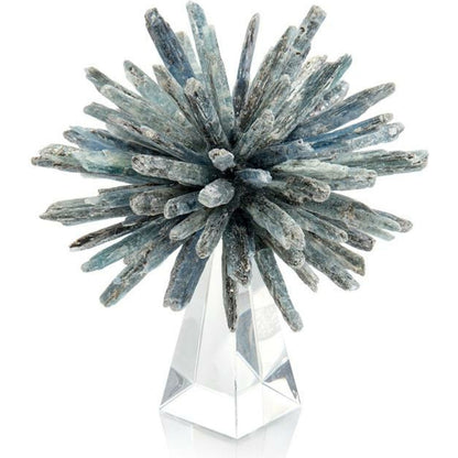 Kyanite Star on Crystal by John-Richard in blue, gray. Made from crystal in a coastal style.