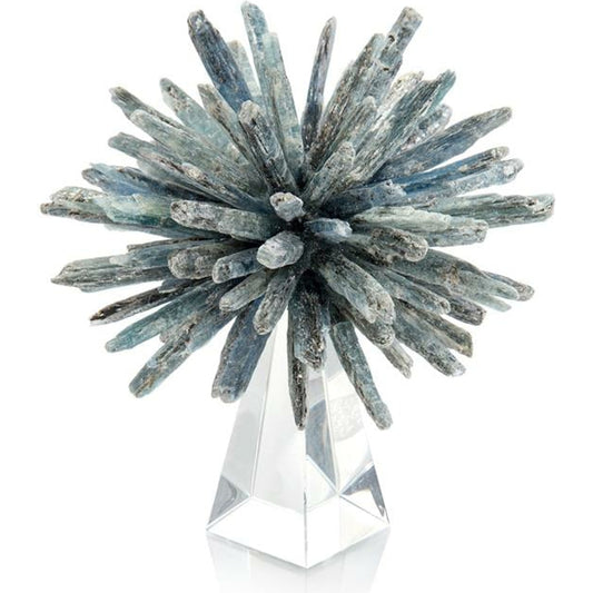 Kyanite Star on Crystal by John-Richard in blue, gray. Made from crystal in a coastal style.