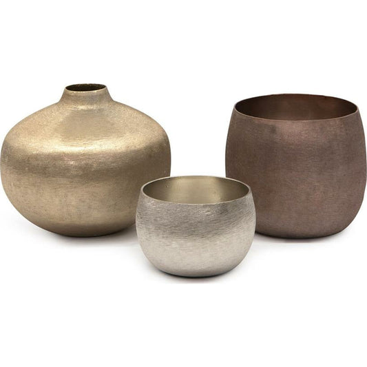 Mink Medley Artisan Vases by John-Richard in gold, silver. Made from unique in a eclectic & global style.