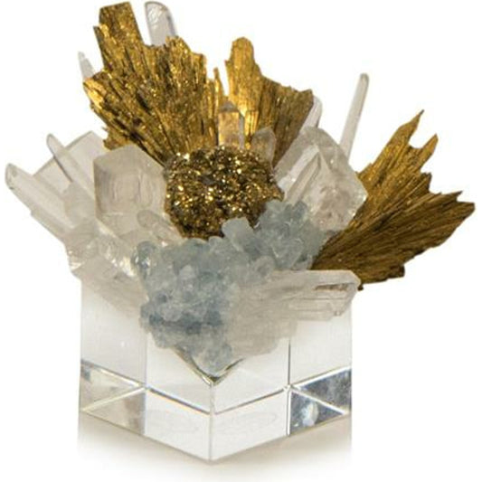 Stone Cluster by John-Richard in clear, gold, yellow. Made from crystal in a eclectic & global style.