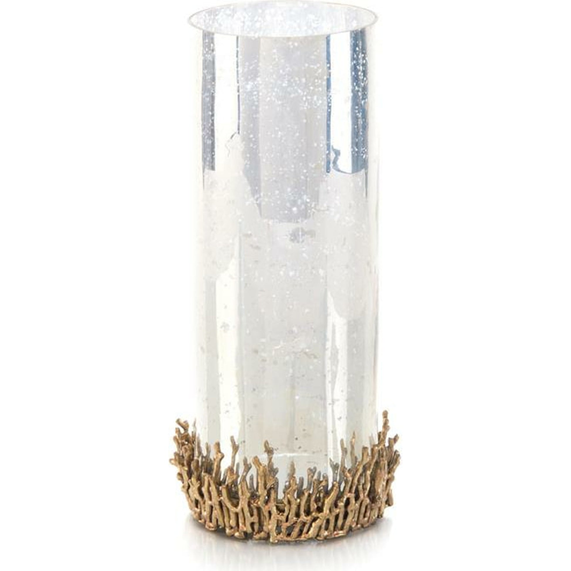 Studded in Twigs Candleholder by John-Richard in brass. Made from brass, glass in a eclectic & global style.