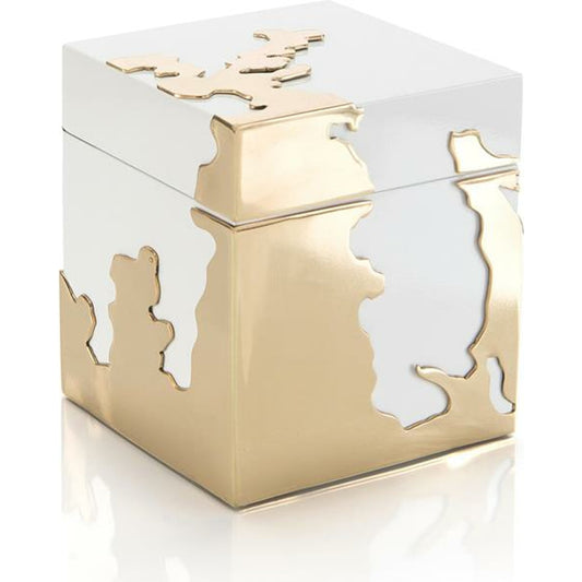 Morphed Box by John-Richard in stainless steel, white. Made from steel in a modern style.
