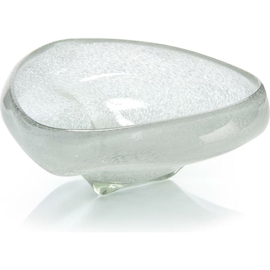 Sea Foam Glass Bowl by John-Richard in natural. Made from glass in a coastal style.