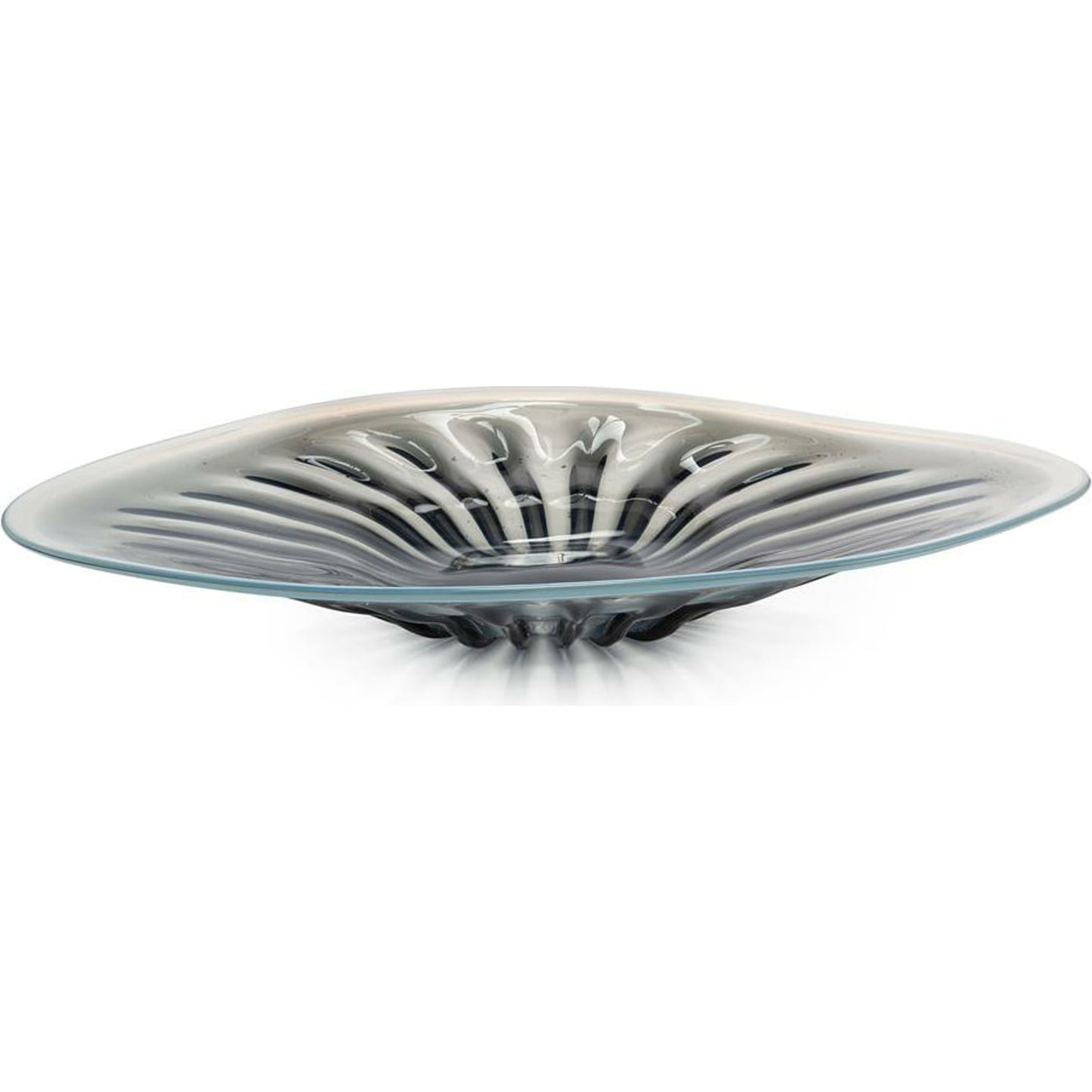 000 SR-865274 | Primary Silo | Rays Charger by John-Richard in blue, clear, white. Made from glass in a modern style.