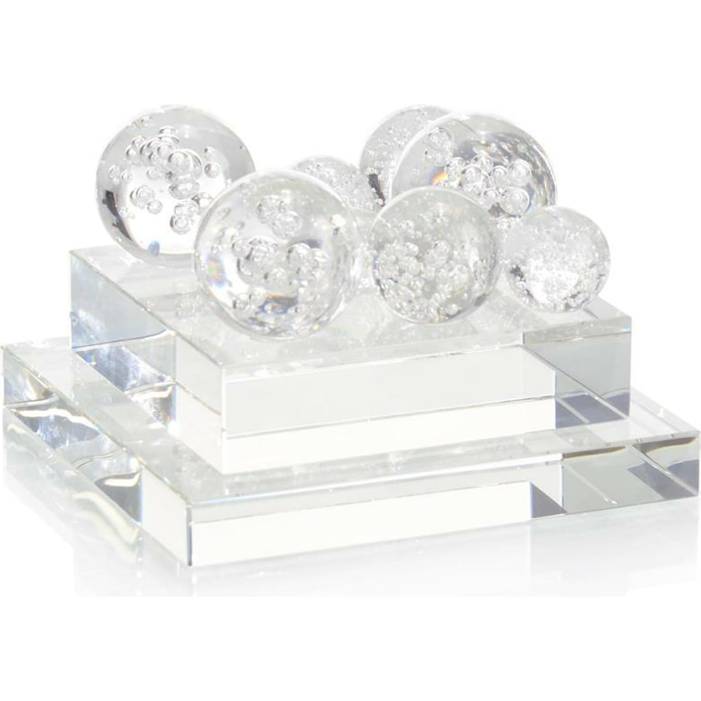 001 SR-863172 | Primary Silo | Bubble Glass Orb Sculpture by John-Richard in natural. Made from glass in a modern style.