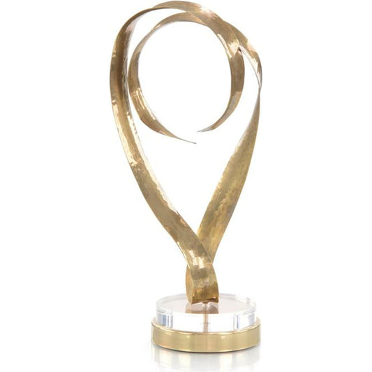 Antique Brass Sculptural Ribbons IV by John-Richard in brass. Made from brass, metal in a modern style.