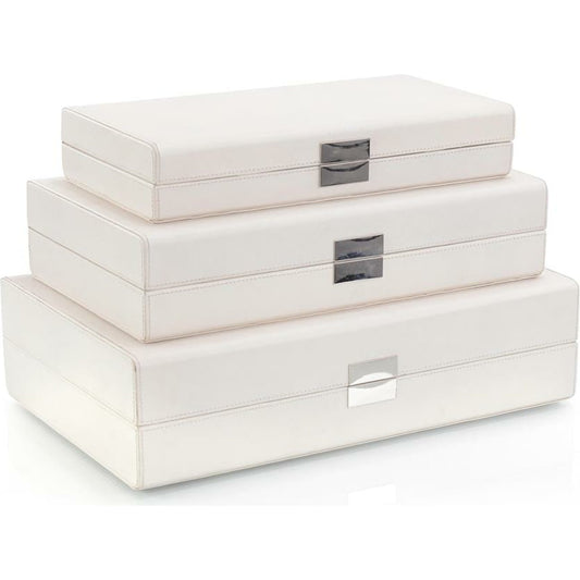 Alexa Boxes by John-Richard in brass, nickel. Made from brass, nickel in a transitional style.