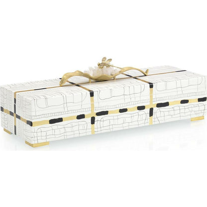 Dragonfly Box by John-Richard in black, brass, gold, white. Made from brass in a modern style.