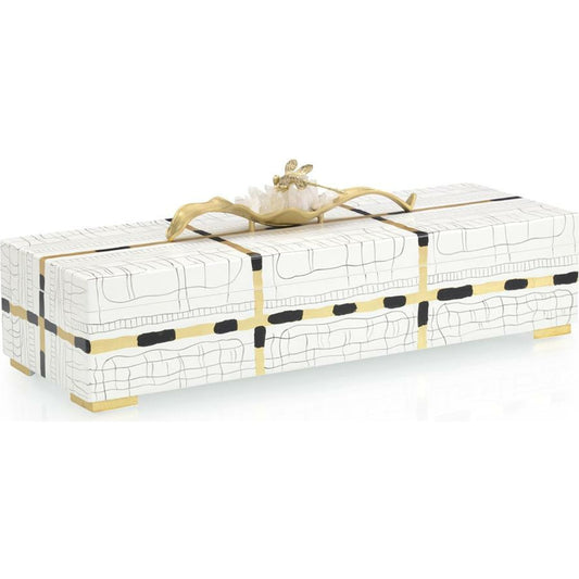 Dragonfly Box by John-Richard in black, brass, gold, white. Made from brass in a modern style.