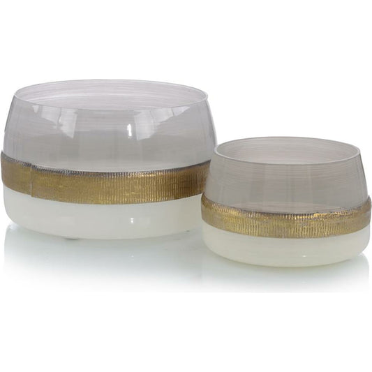 Opaque Frosted Bowls by John-Richard in champagne, gold. Made from glass in a transitional style.